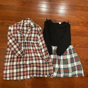 Bundle of two Gap plaid dresses